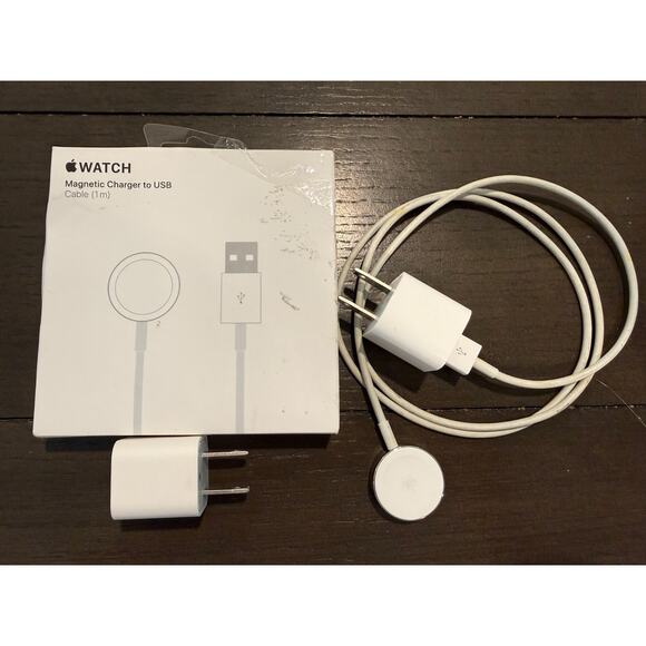 Apple Other - Lot of 2 Apple Watch Magnetic Charger to USB Cable 1m & Block White